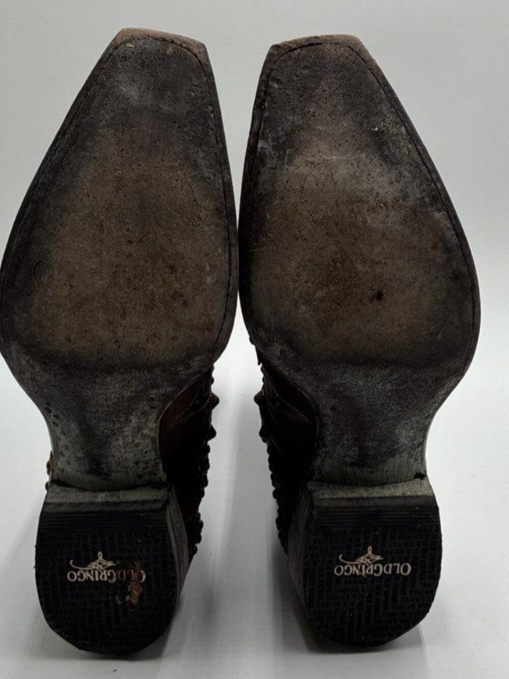 Old Gringo Raelene Boots Studded everywhere, Brown to dark brown, snip toe sz8.5 - Picture 9 of 9